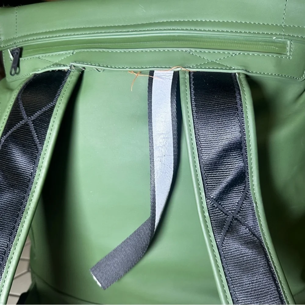 HUNTER | Olive Army Green Large Backpack Zipper Pockets - Picture 11 of 12